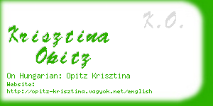 krisztina opitz business card
